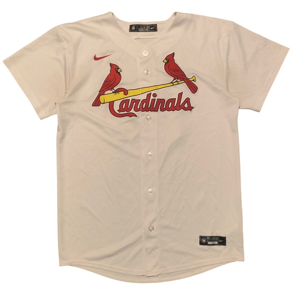 Nike St Louis Cardinals Nolan Arenado 28 Youth XL Baseball Jersey White ZWAB